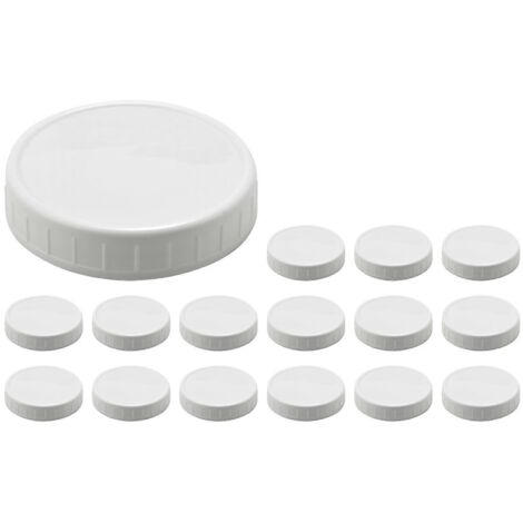 16 Pack Wide Mouth Jar Lids,Plastic Storage Caps for Jars-- (1/5)