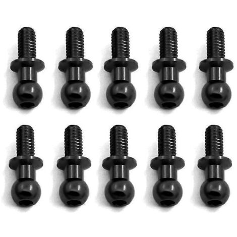10Pcs M3 Metal Hex Ball Head Screws for TT01 TT02,Black-- (1/5)
