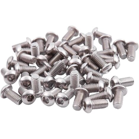 M6x12mm Stainless Steel Hex Socket Button Head Screws 50 Pcs-- (1/5)