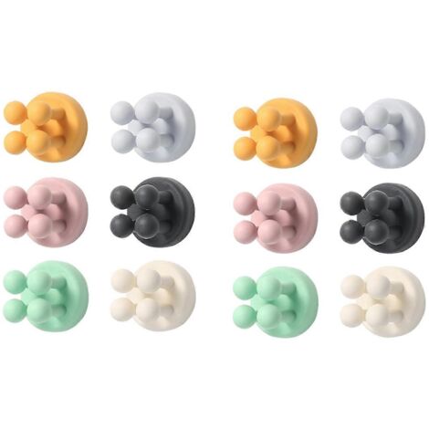 Silicone Toothbrush Holder Wall Hanging Hook Multifunctional-- (1/5)