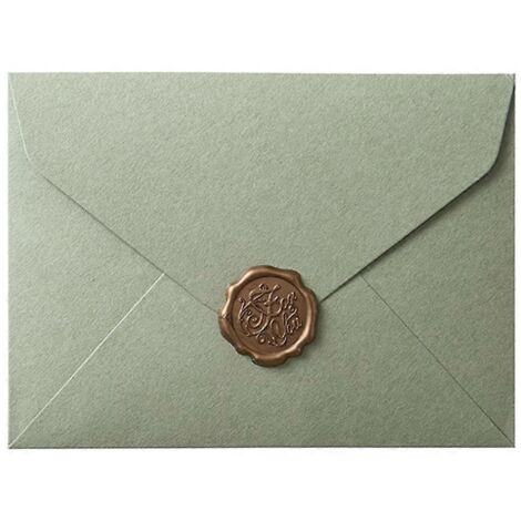 20pcs Modern Simplicity Envelope with Fire Paint Imprint 16x12cm,A-Avocado Green- (1/5)
