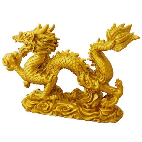 Chinese Zodiac Golden Dragon Statue Animal Decoration Home Decoration-- (1/5)