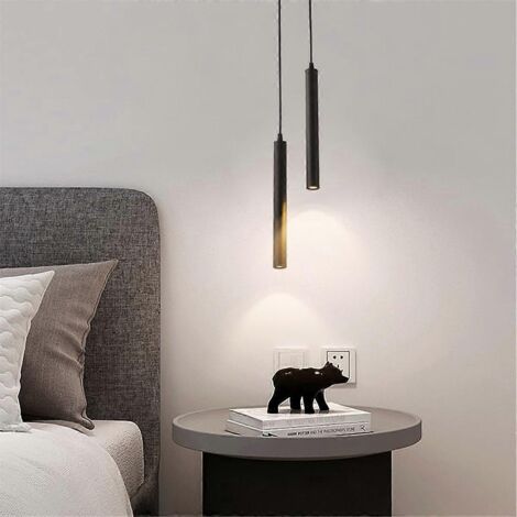 6W Modern LED Chandelier Double Headed Minimalist Long Line Lamp A-White Light- (1/5)