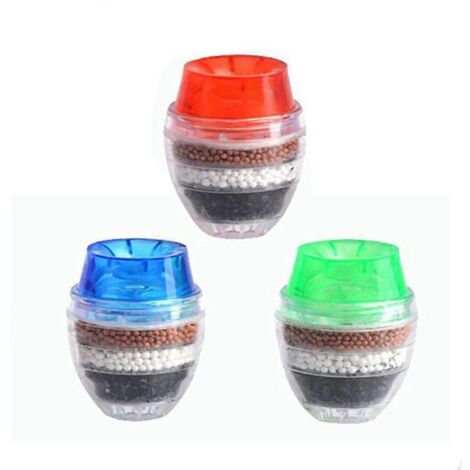 3PCS Activated Carbon Faucet Filter Kitchen Tap 5 Layers for Home-- (1/5)