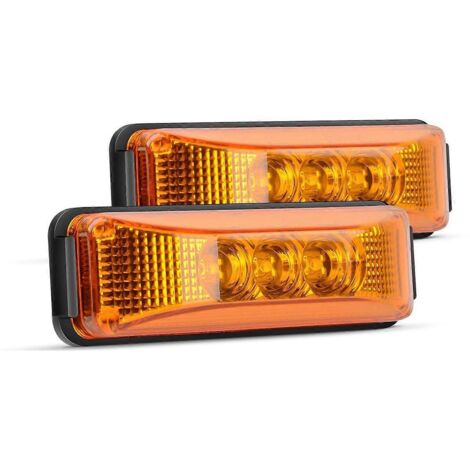 2 Pcs 3.9 Inch 3 Truck Trailer Front Rear Led Side Marker Light-- (1/5)