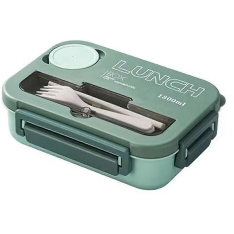 Boîte à lunch Bento avec couverts, 4 compartiments, étanche B-- (1/5)