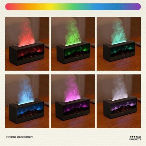 Diffuseur d'huiles essentielles à flamme, appareil d'aromathérapie pour cheminée à flamme B-- (1/5)