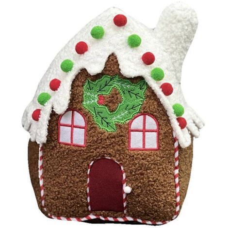 Coussin décoratif en peluche Maison en pain d'épice - Cadeau (1/5)