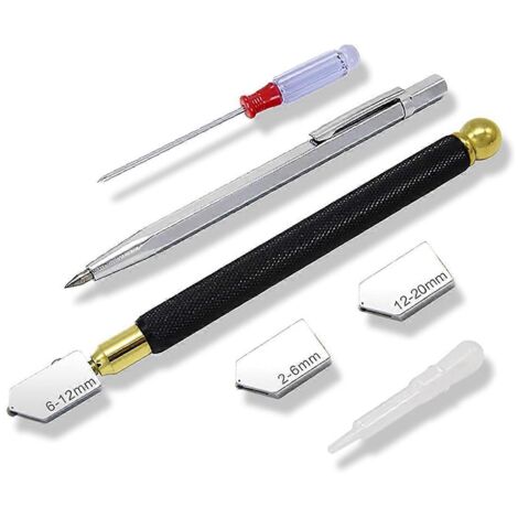 Couteau de coupe pour verre 2 mm-20 mm, couteau de coupe pour verre à pointe en alliage (1/5)
