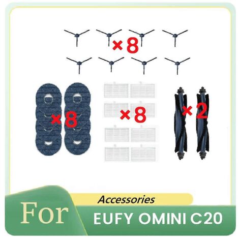 Lot de 26 accessoires pour robot aspirateur EUFY OMINI C20 - Pièces détachées (1/5)