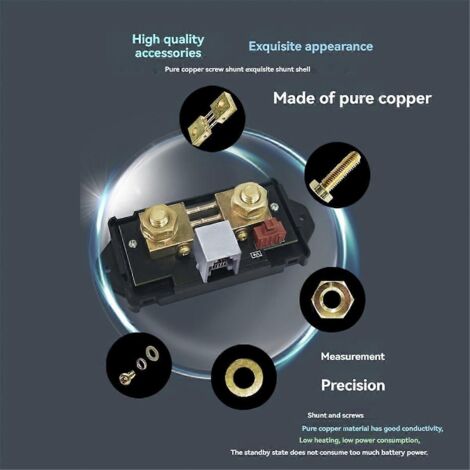 Indicateur de capacité de batterie WiFi Coulomb Meter - Moniteur et analyseur de capacité de batterie pour camping-car KM160F-- (1/5)