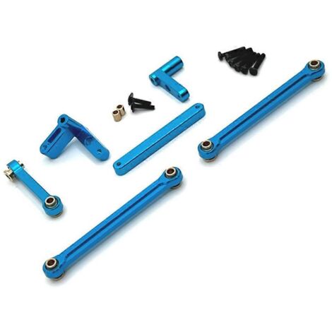 Kit de biellettes de direction améliorées pour voitures RC HOSPEED 1/14 toutes séries, bleu-- (1/5)