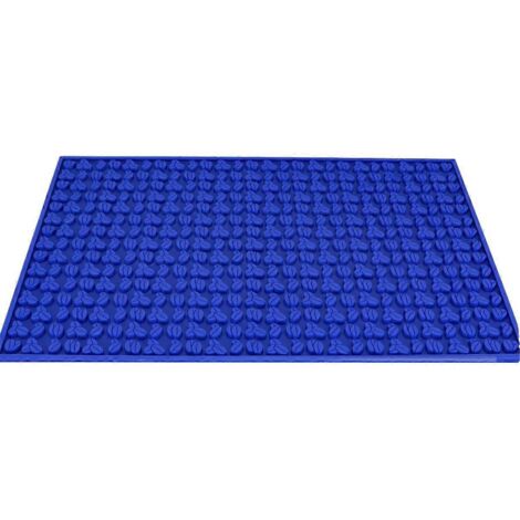 Tapis de bar 45 x 30 x 0,8 cm, antidérapant, en PVC, bleu foncé. (1/5)