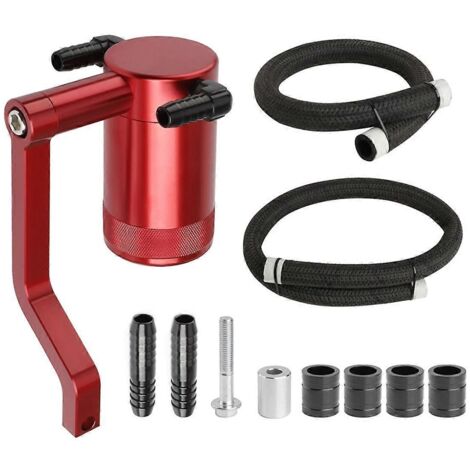 Réservoir de récupération d'huile 5.7 HEMI avec support en Z, boîtier de récupération en aluminium usiné rouge (1/5)