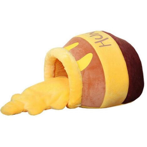 Nid pour animaux amovible en peluche, tapis pour chat et chiot, forme de pot de miel --- (1/5)