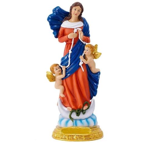 Statue de la Vierge Marie peinte en résine, décoration d'autel. (1/5)
