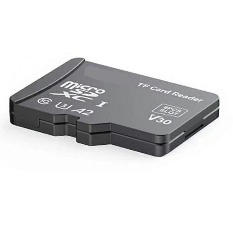 Lecteur de cartes TF avec design similaire à celui des cartes TF, compatible avec 8 cartes TF. (1/5)