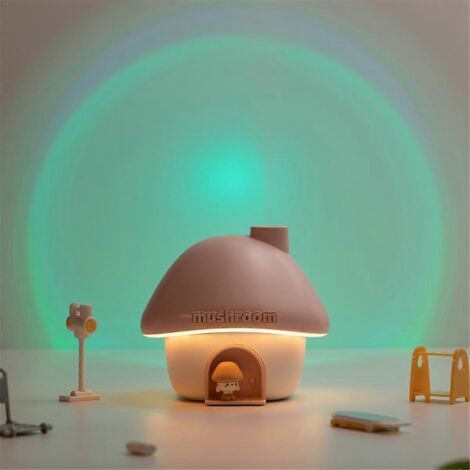 Humidificateur d'air rose avec réservoir d'eau de 300 ml pour la maison (1/5)