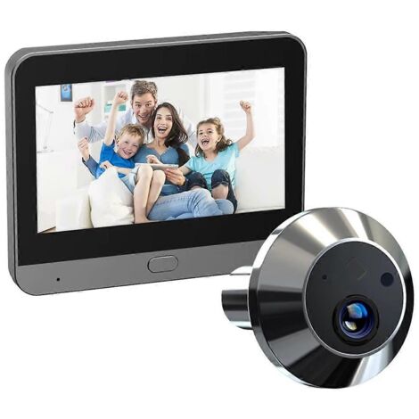 Mini Smart Life Tuya 3MP Viseur de porte numérique grand angle 140° (1/5)