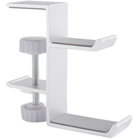 Crochets de suspension réglables pour bureau, support de sac à suspendre côté table, argenté-- (1/5)