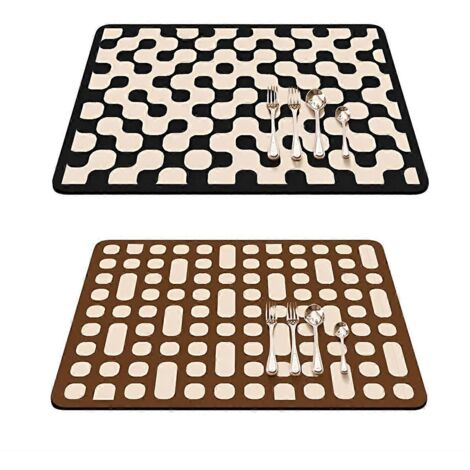 Tapis éponge absorbant pour vaisselle, tapis absorbant pour machine à café, séchage rapide B-- (1/5)