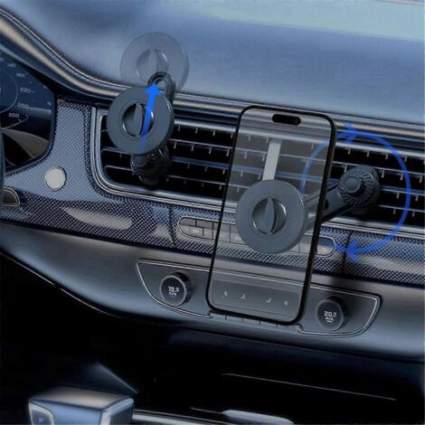 Support magnétique pour téléphone de voiture à aération - (1/5)