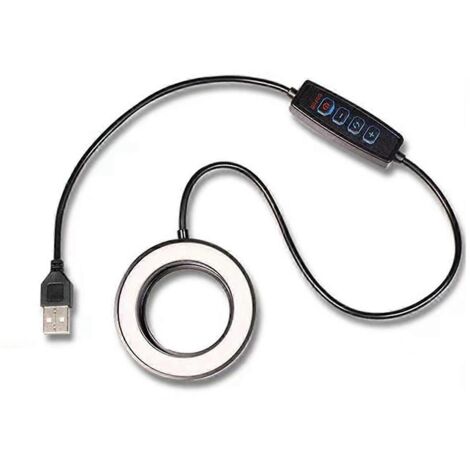 Anneau lumineux LED 7W 67mm à intensité variable pour éclairage d'appoint-- (1/5)