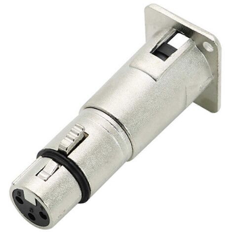 Connecteur métallique XLR mâle vers XLR femelle à trois conducteurs de type D (1/5)