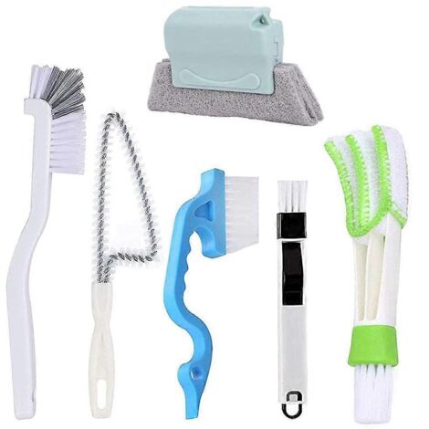 Ensemble de brosses de nettoyage pour rainures de fenêtres, outil de nettoyage pour rails de fenêtres --- (1/5)