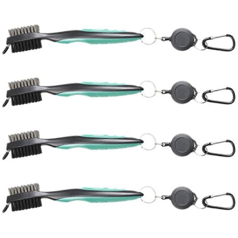Brosse de nettoyage pour clubs de golf, outil de nettoyage double face pour balles, verte-- (1/5)
