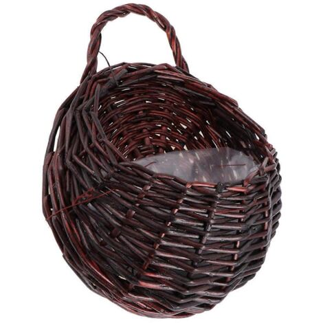 Panier suspendu tressé pour mur, clôture, pot de fleurs suspendu, panier de rangement --- (1/5)