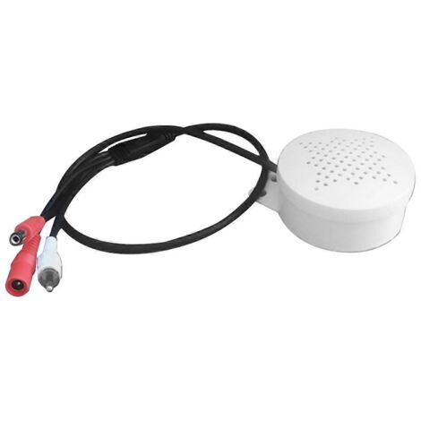 Mini amplificateur, microphone et haut-parleur étanches blancs pour une utilisation en extérieur. (1/5)