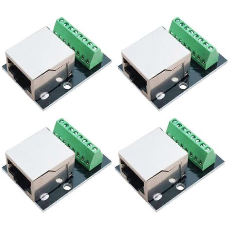 Carte de dérivation avec 4 connecteurs femelles Ethernet RJ45 (1/5)