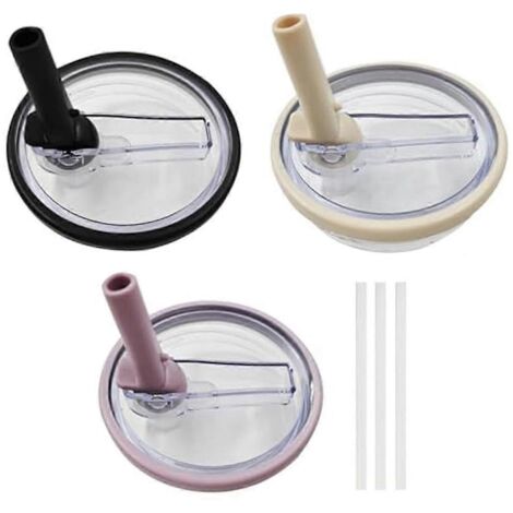 Lot de 3 couvercles de rechange à paille rabattable pour gobelet de 1,2 L (40 oz), couvercle à paille rabattable pour gobelet -- (1/5)