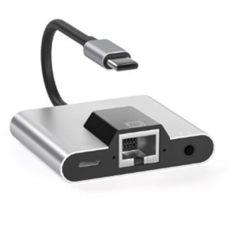 Adaptateur réseau Ethernet USB-C vers LAN pour ordinateur portable et téléphone portable --- (1/5)