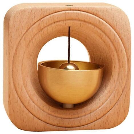 Sonnette de porte en bois, carillon éolien carré à dopamine (1/5)