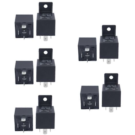 Lot de 10 relais inverseurs 12 V 40 A à 5 broches pour automobile, bateau et moto (1/5)