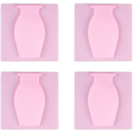 Vase, pour vase adhésif mural dans l'entrée murale rose-- (1/5)