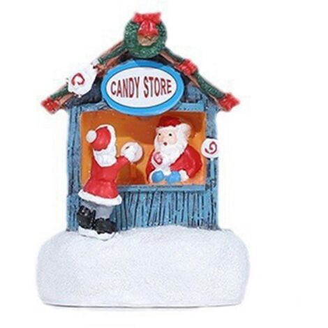 Petite maison de Noël en résine - Cadeau de Noël pour enfants C-- (1/5)