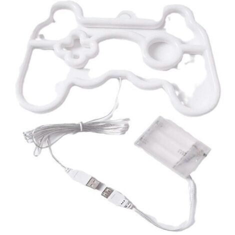 Manette de jeu en enseigne lumineuse néon LED alimentée par USB pour chambre à coucher --- (1/5)