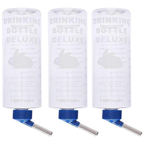Fontaine à eau pour petits animaux 1000 ml pour cochon d'Inde, bleue (1/5)