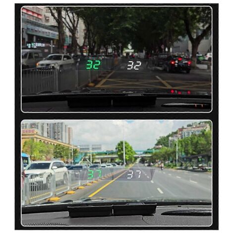 V9 Voiture - Affichage tête haute (HUD) - Projecteur de vitesse et de pare-brise A-- (1/5)