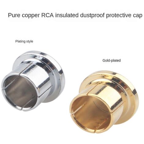 12 capuchons de protection plaqués rhodium pour prises de court-circuit, couleur argent. (1/5)