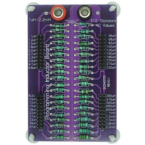 Carte d'inductance programmable standard E12 à 40 valeurs, de 1 µH à 2,2 mH (1/5)