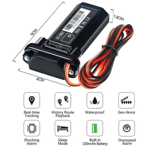 -901 Mini traceur GPS étanche 2G GPS sans batterie intégrée-- (1/5)