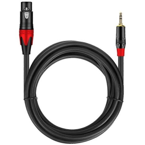 Câble audio microphone 3,5 mm vers XLR (3 broches) femelle-mâle- (1/5)