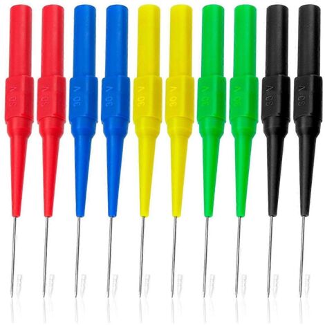 10 broches de test, broches non destructives isolées en acier inoxydable (1/5)