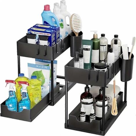 Étagère de rangement, tiroir coulissant pour armoire, rangement multifonctionnel-- (1/5)
