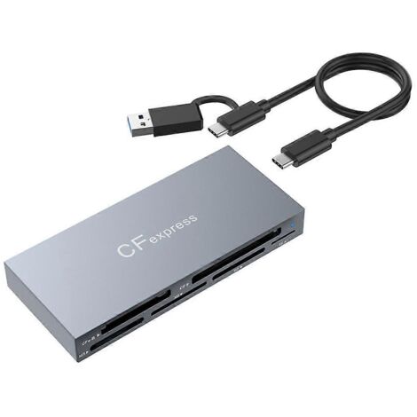 Adaptateur lecteur de cartes CFexpress Type B//XD/MS/SD/TF 8 en 2 pour OS-- (1/5)