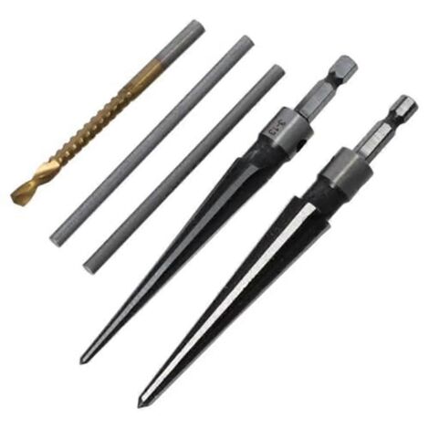 jeu d'alésoirs manuels argentés durables et pratiques de 5 à 16 mm (1/5)